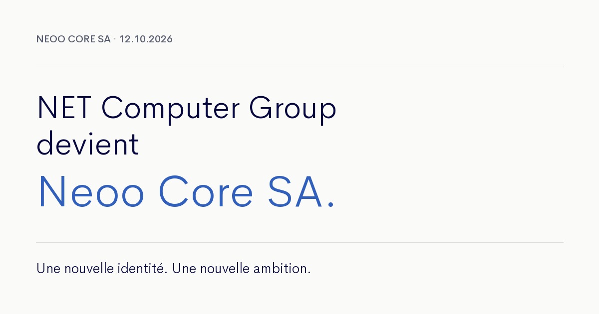 Une identité qui évolue. Une histoire qui continue.